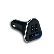 R28S Dual USB Cargador de Coche Cargador de Viaje de Carga Rápida LLEVÓ La Pantalla display dc 5 v 4.8a para iphone samsung galaxy borde xiaomi mi5