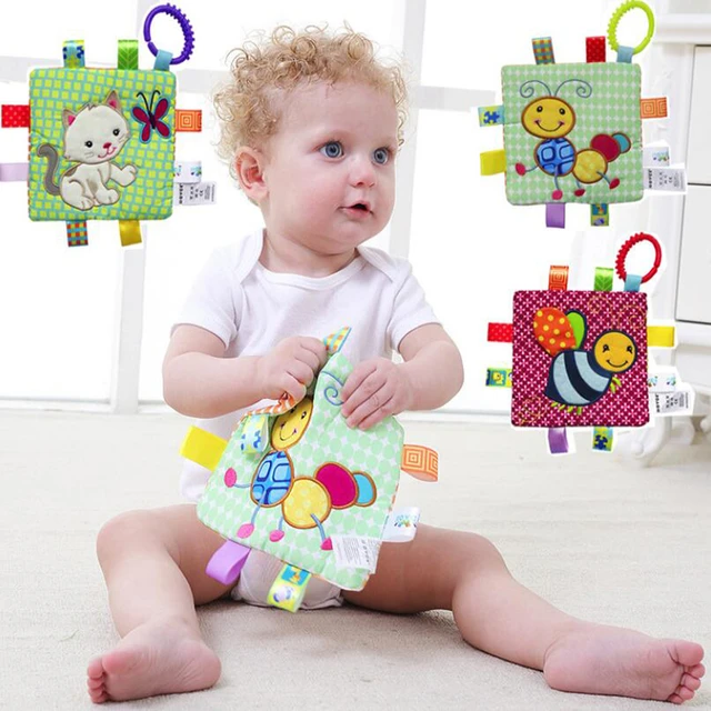 Bright Starts Little Taggies 2-Sided Soothing Blankie Take-Along