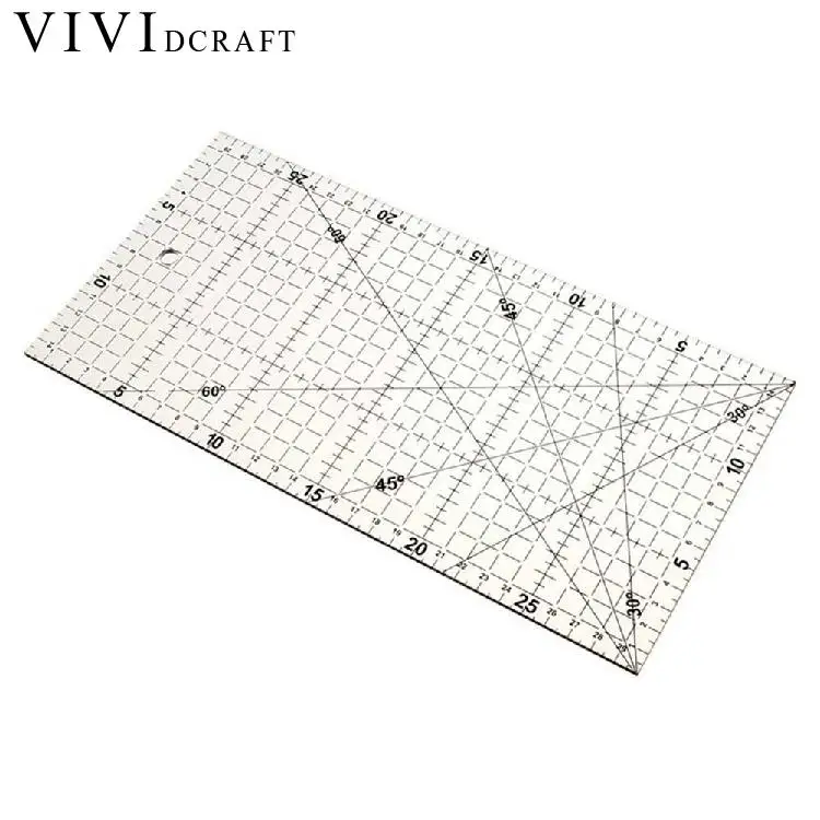 

Vividcraft 15*30CM Sewing Patchwork Ruler Plastic Straight Ruler DIY Essential Patchwork Tool Transparent Patchwork Foot Ruler