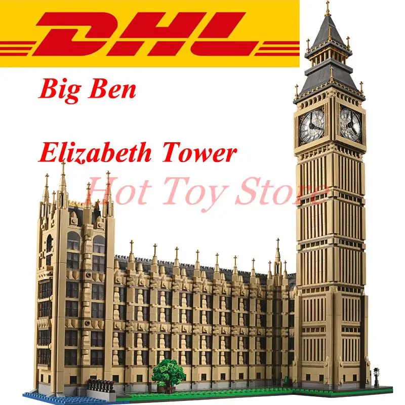 DHL LEPIN 17005 4163pcs Big Ben Elizabeth Tower Model Building Kits Minifigures Brick Toys Compatible With