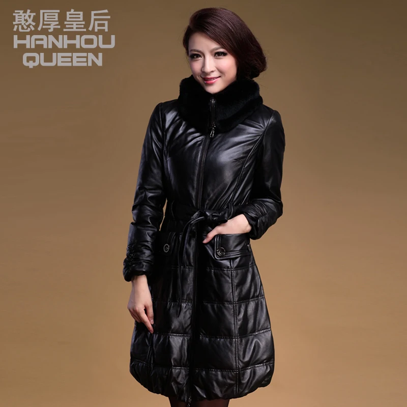 Fashion NEW Ladies' Genuine leather coat,Elegant slim Sheep leather