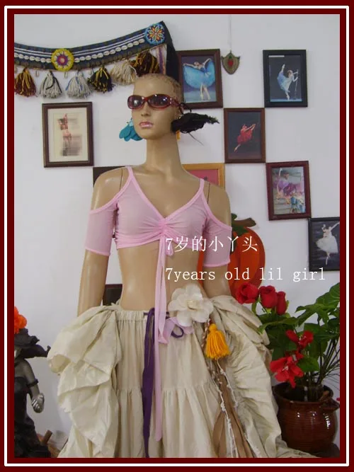 

Transparent thin belly danc Vcollar choli short top 60 C907