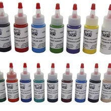 16 шт оптом набор чернил для тату Перманентный макияж 30 мл/бутылка Косметическая ручная роспись тела
