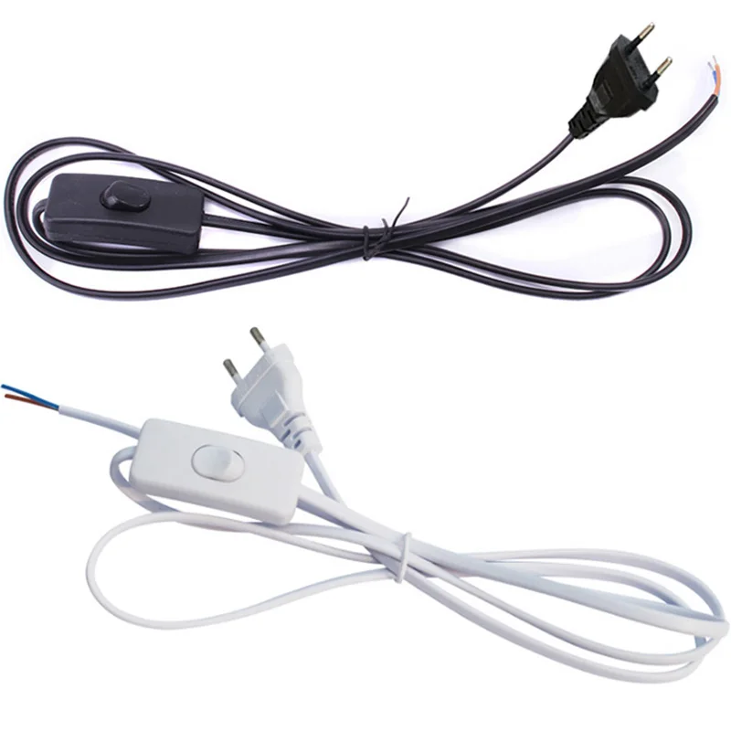 

1.8M LED On/Off power cord EU US Plug Cable Light Modulator Lamp Line Controller For LED Bulb Table Lamp Electricity wire AC220V
