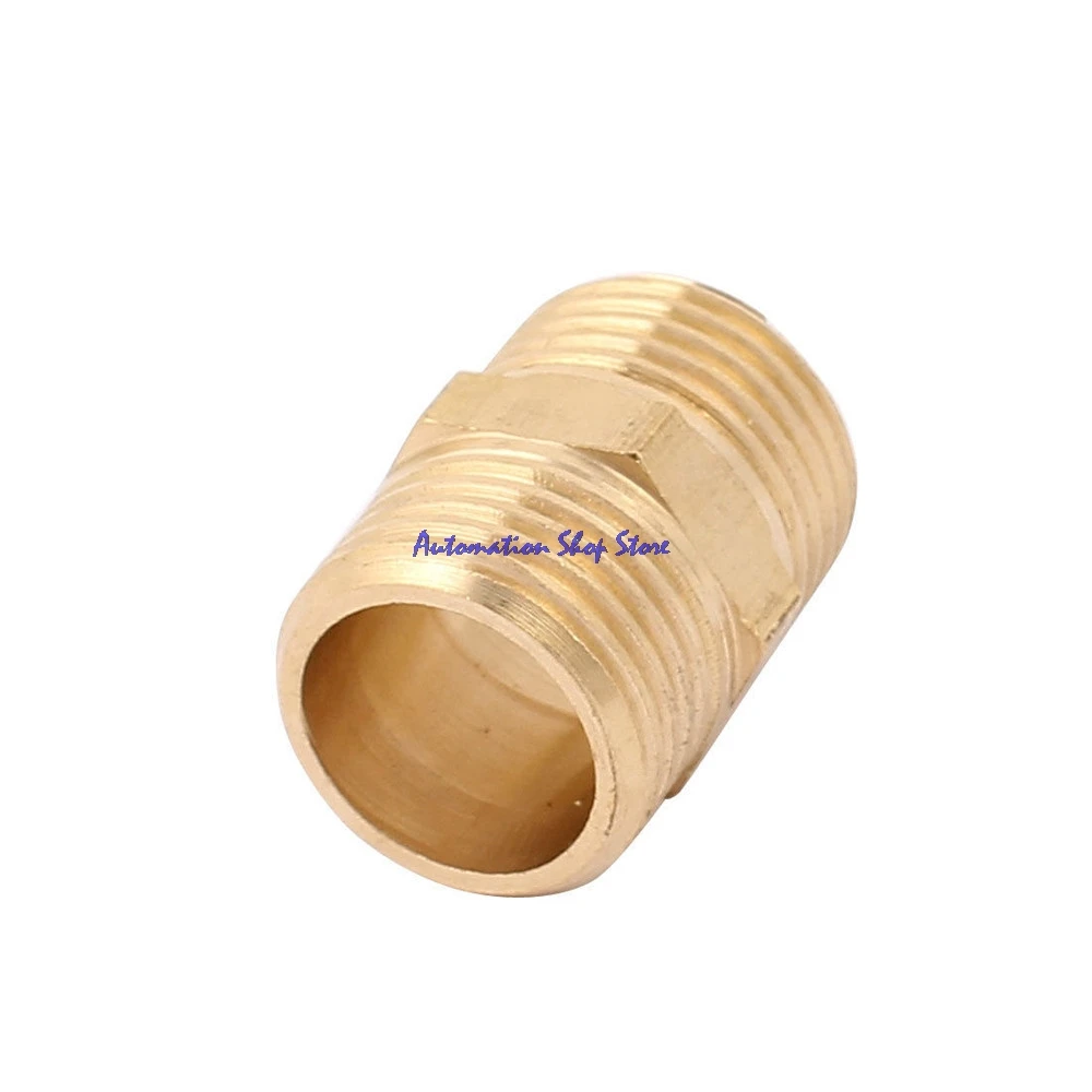 5pcs 1/2BSP to 1/2BSP Male Thread Brass Pipe Hex Nipple Fitting Quick