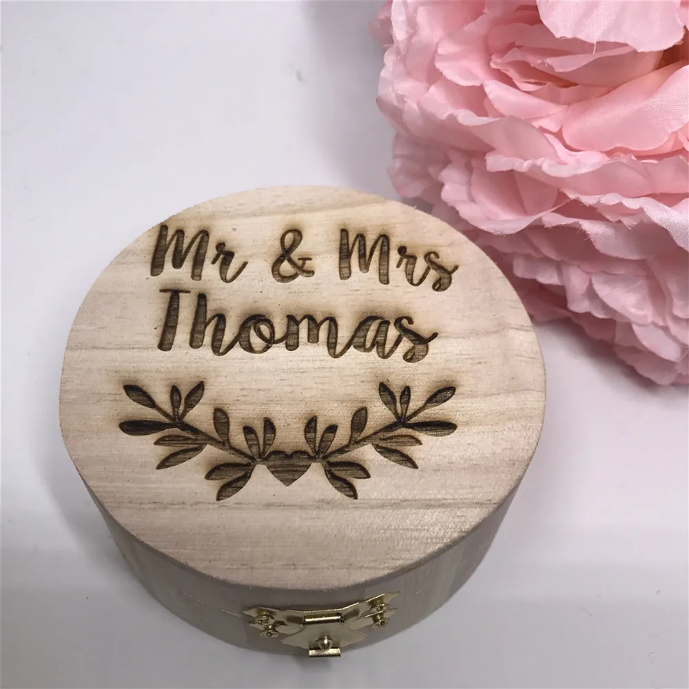 Personalized Rustic Ring Bearer Box , Custom Wedding Ring Box, Rustic