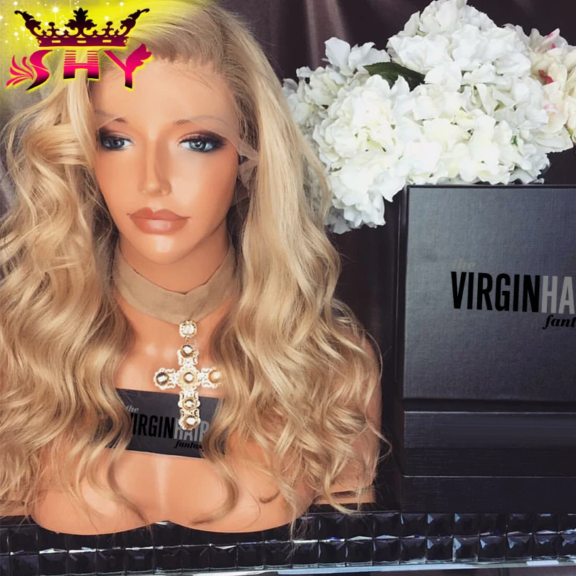 

10A Brazilian Blonde Full Lace Wig Human Hair With Baby Hair Virgin Blonde Human Hair Wigs Full Lace Front Wig For Fashion Women