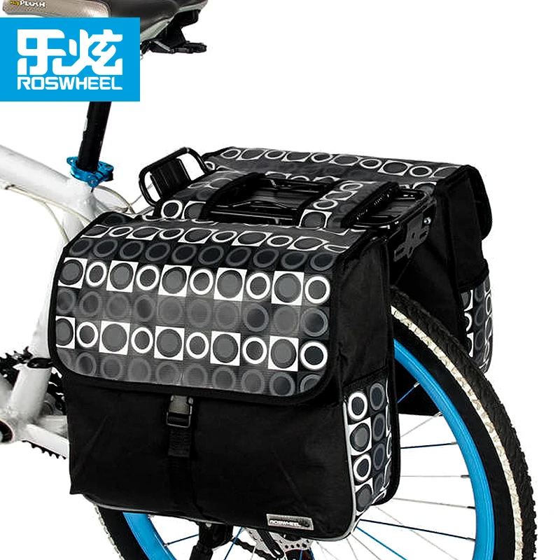 ROSWHEEL Сумка-переноска для велосипеда 28Л задняя стойка для багажника велосипеда багаж на заднее сиденье панье две двойные сумки велосипедное седло для хранения 14600