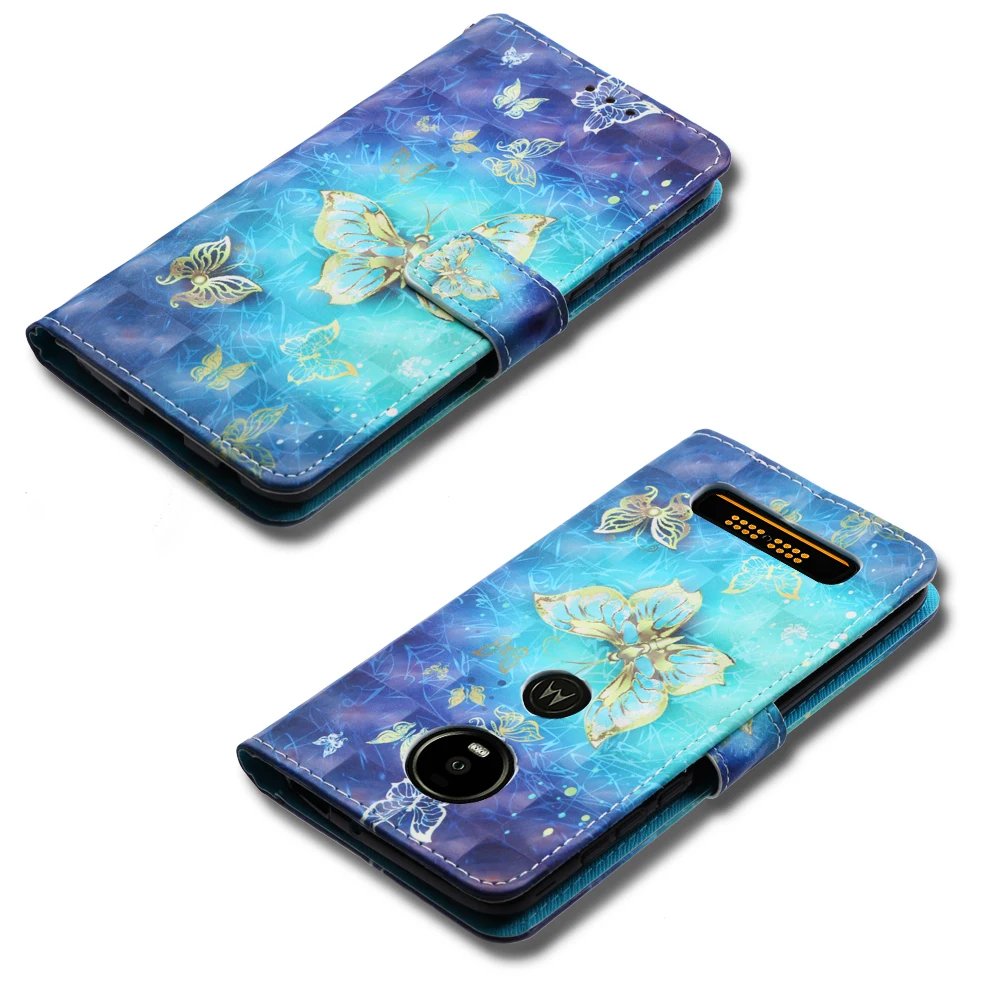 Роскошные Двусторонняя роспись мобильный кошелек кожаный чехол для телефона