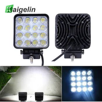 

6 PCS/LOT 48W Spotlight 16 X 3W Vehicle LED Work Light Bar Drive Lamp Spot Light For Motorcycle Driving Offroad Boat SUV