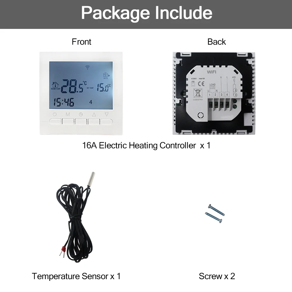 Beste Wifi Slimme Thermostaat 16A AC220V Water Elektrische Vloerverwarming Temperatuur Regulator Wekelijkse Programmeerbare Temperatuurregelaar