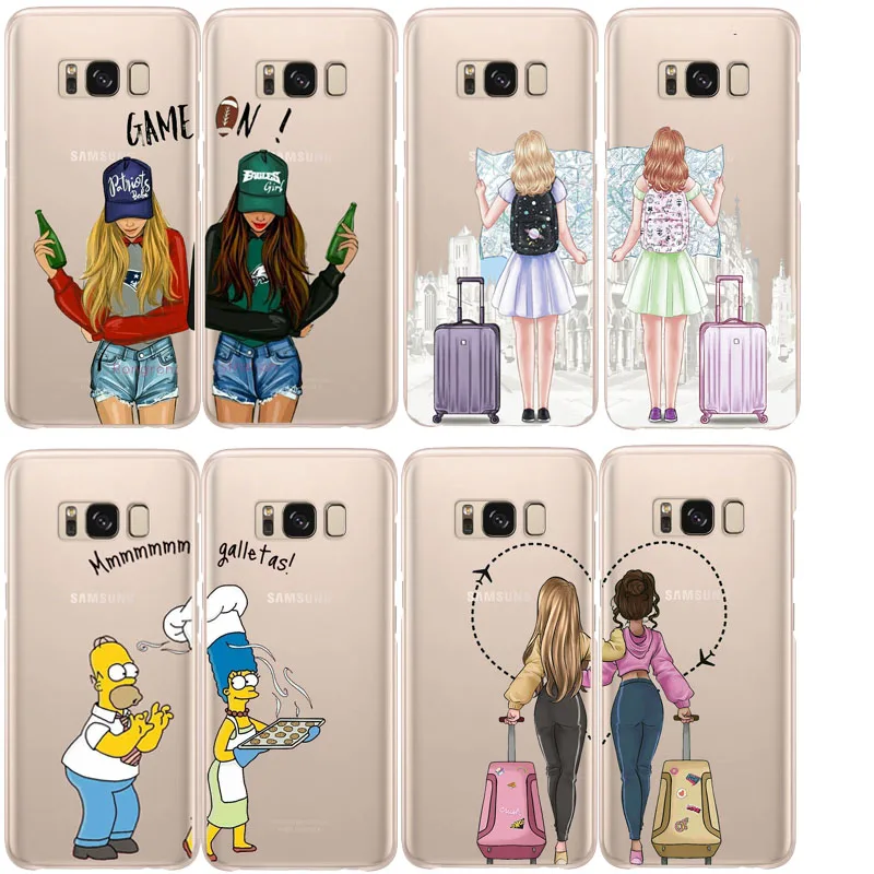 

We will always be best friends BFF soft silicone TPU Phone Cases Cover For Samsung Galaxy 2018A8 S7 S8 S7EDGE S9 S9PLUS NOTE 8 9