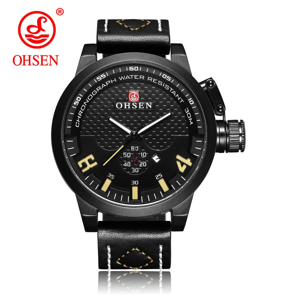 

2018 Top Brand Luxury Men's Sports Watches Fashion Casual Quartz Watch Men Military Wrist Watch Male Relogio Clock OHSEN Brand