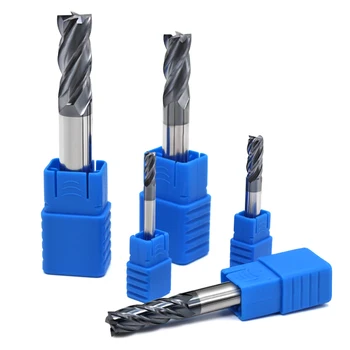 

HRC55 4Flute 1mm 1.5mm 2mm 2.5mm 3mm 4mm 5mm 6mm *50L Alloy Carbide Milling Tungsten Steel Milling Cutter End Mill Cutting