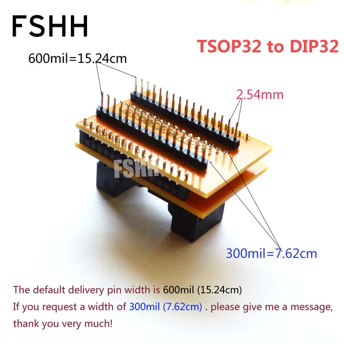 WL-TSOP32-U1 адаптер для Wellon программист адаптер TSOP32 для DIP32 адаптер IC Тесты разъем