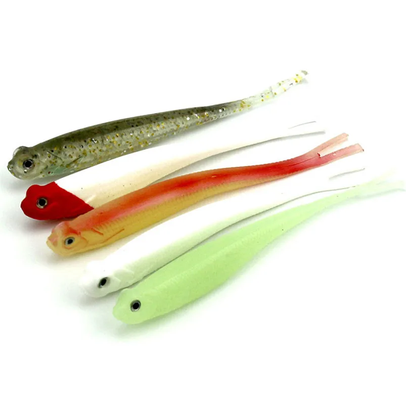 10pc soft worm fishing bait sea fishing tack wobbler jigs silicone baits Artificial Soft fishing accessories lures pesca #4O08 (8)