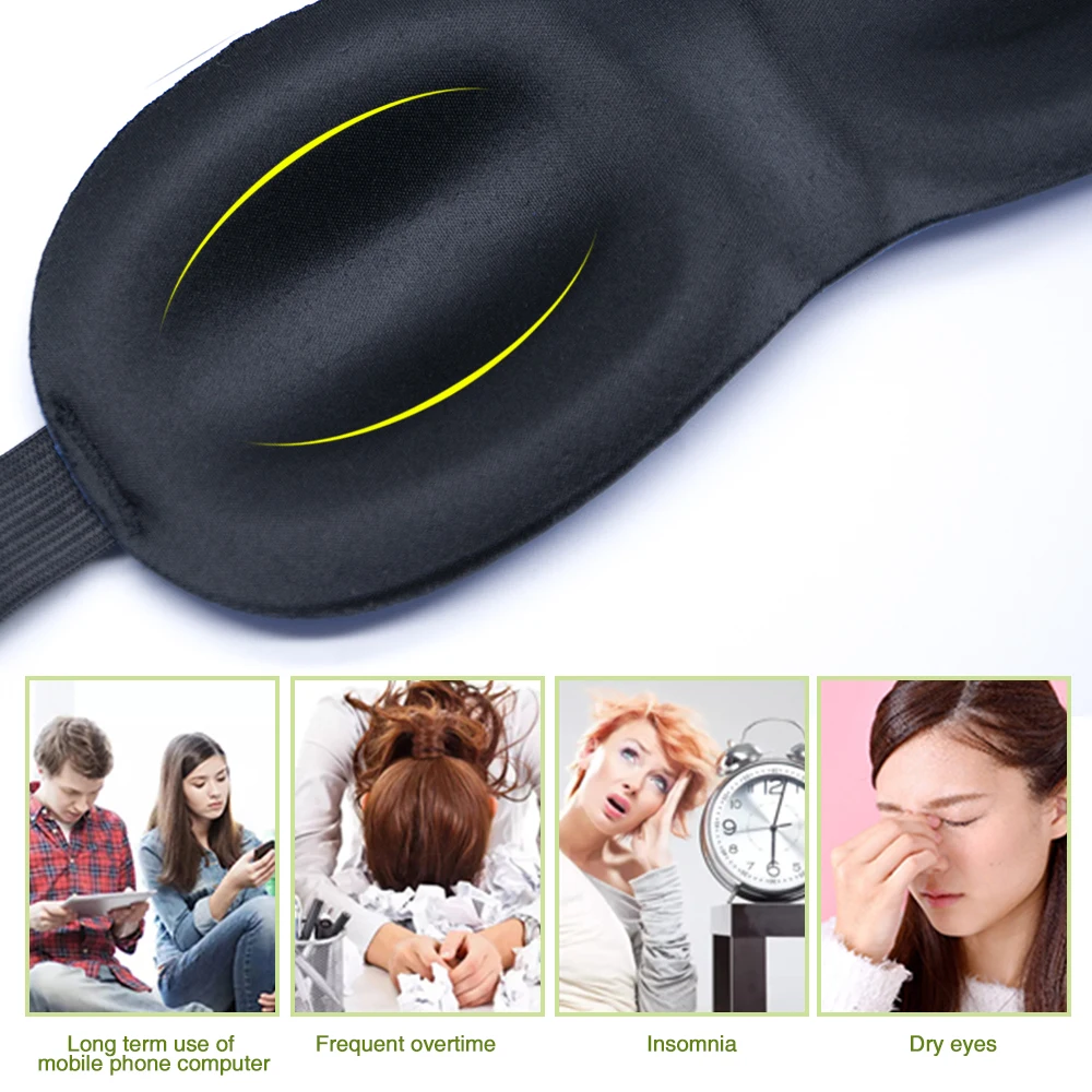 3D маска для сна натуральная маска-козырек для глаз оттенок покрытия для женщин и мужчин мягкая портативная повязка для глаз C1372