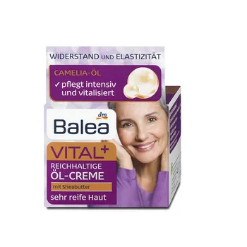 

Germany Balea VITAL+ Rich Oil Face Day Cream Old Mature Skin 55+ to 70+Ages Anti aging Anti wrinkle Skin Elasticity Paraben-Free