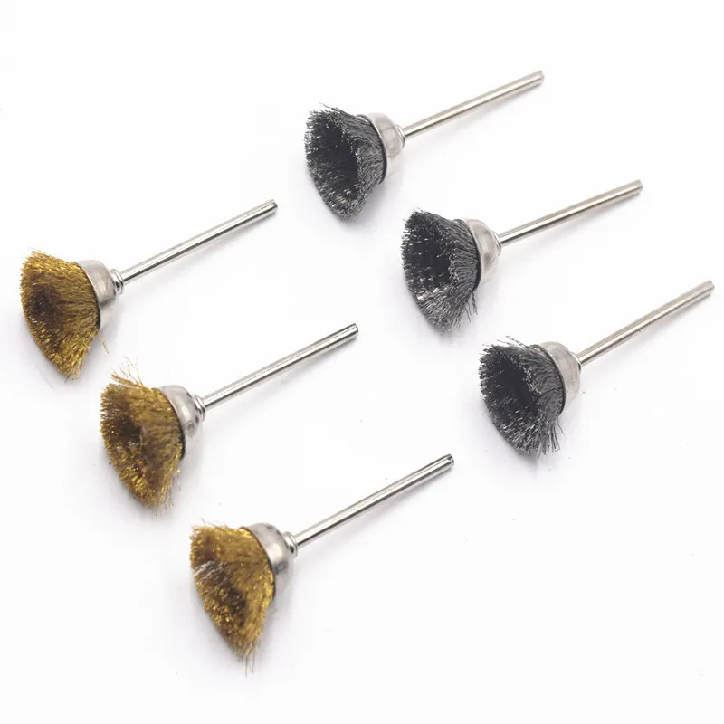 

1PCS Nail Drill Bits Copper Wire Cleaning Brush 3/32'' Rotary Manicure Electric Drills Accessories Nail Art Tools