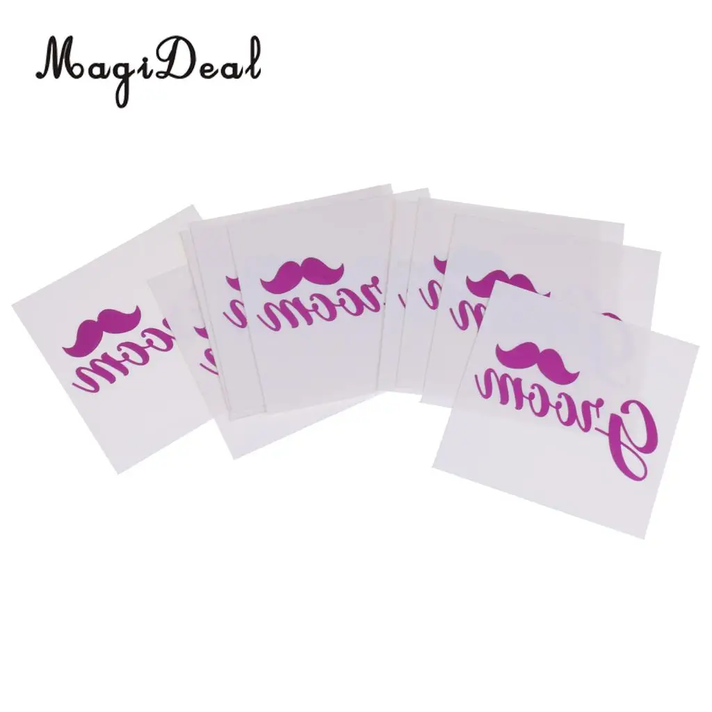 MagiDeal 10Pcs/Lot Purple Team Bride Tribe Temporary Tattoos Wedding Sticker Hens Night Party Decoration Hands Sticker