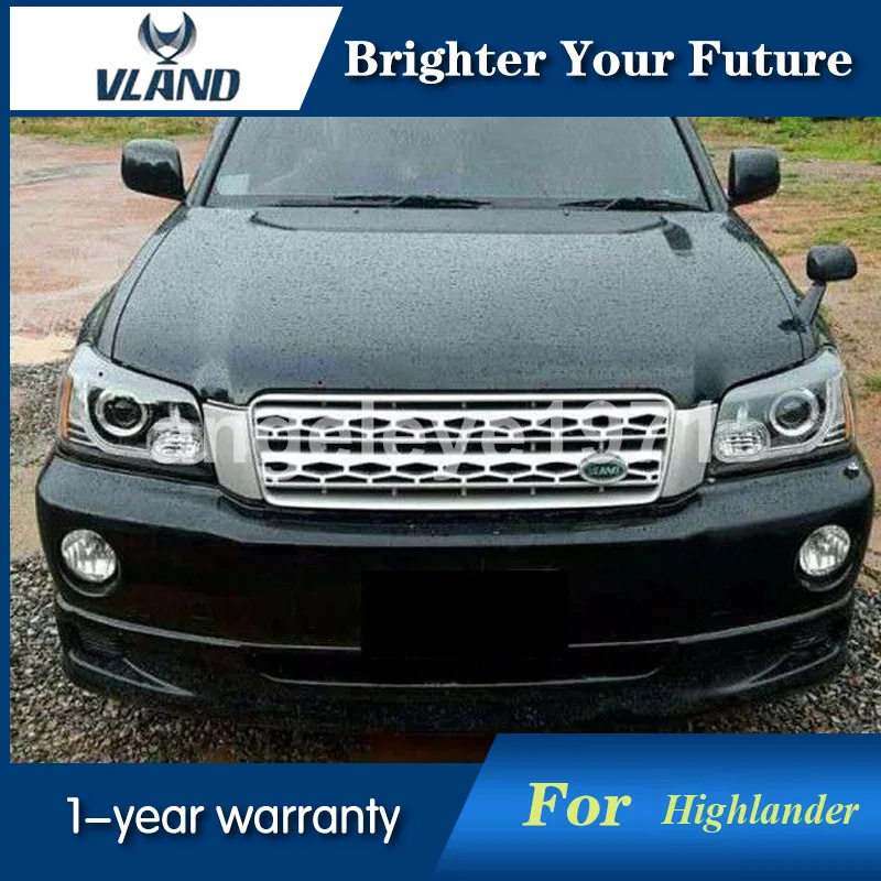 СВЕТОДИОДНАЯ головная лампа для Toyota high Lander Kluger передний светильник s 2001 2007 с