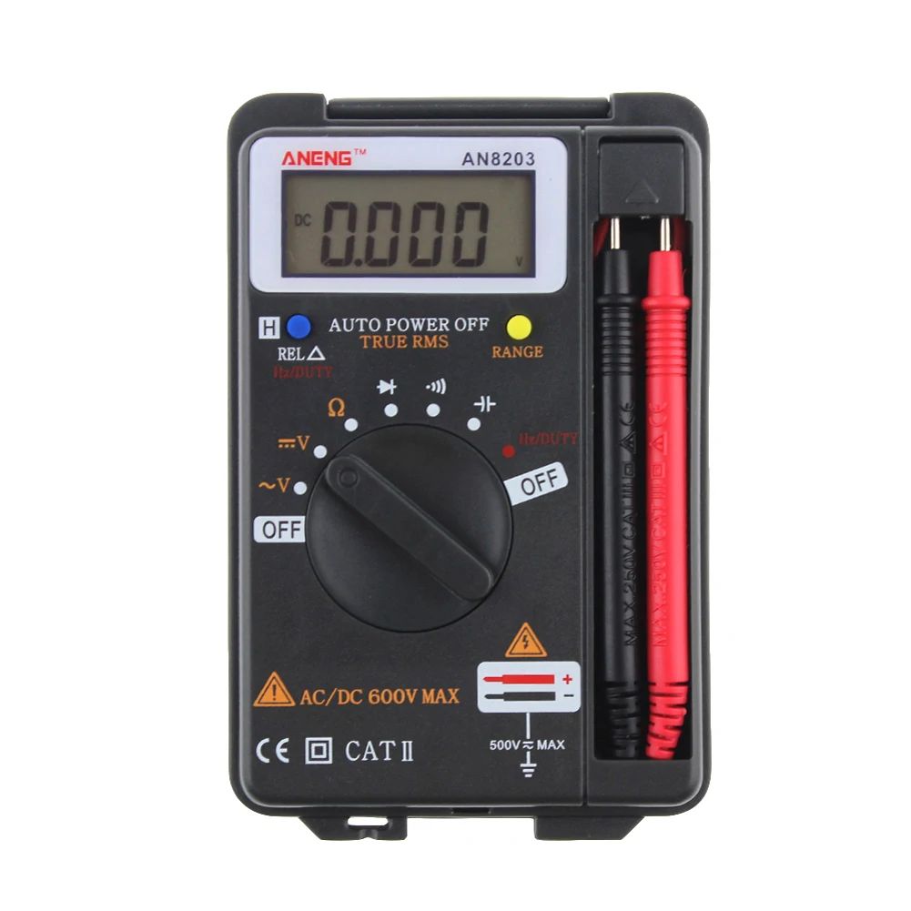 

Mini Pocket Handheld LCD Digital Multimeter DMM Frequency Capacitance Measurement with Data Hold Auto Range Digital Multimeter