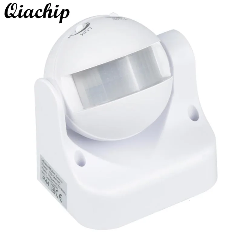 

QIACHIP AC 220V 50/60 Hz 180 Degree Outdoor IP44 Security PIR Infrared Motion Sensor Detector Movement Smart Home Light Switch