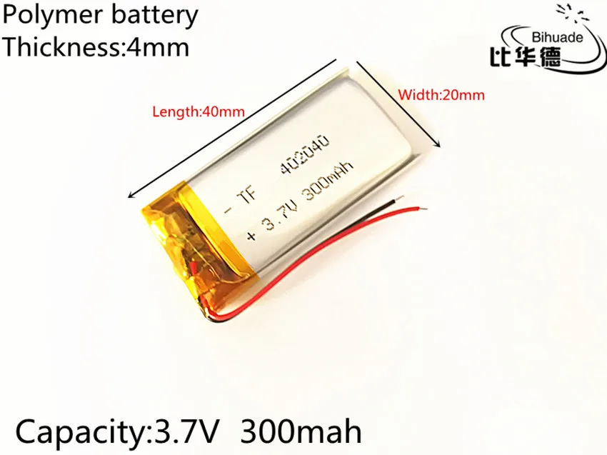 Литий ионный/литий ионный аккумулятор для GPS mp3 mp4 mp5 dvd bluetooth 3 7 в 300 мАч 402040|battery for
