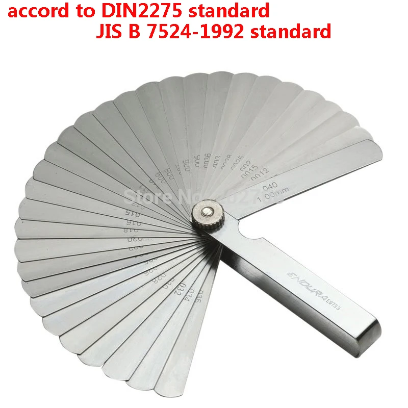 Нержавеющая сталь DIN стандарт 32 лезвия щупа метрический 0,02-1,00 мм зазор наполнитель Tune Up JIS стандартная толщина набор Gage