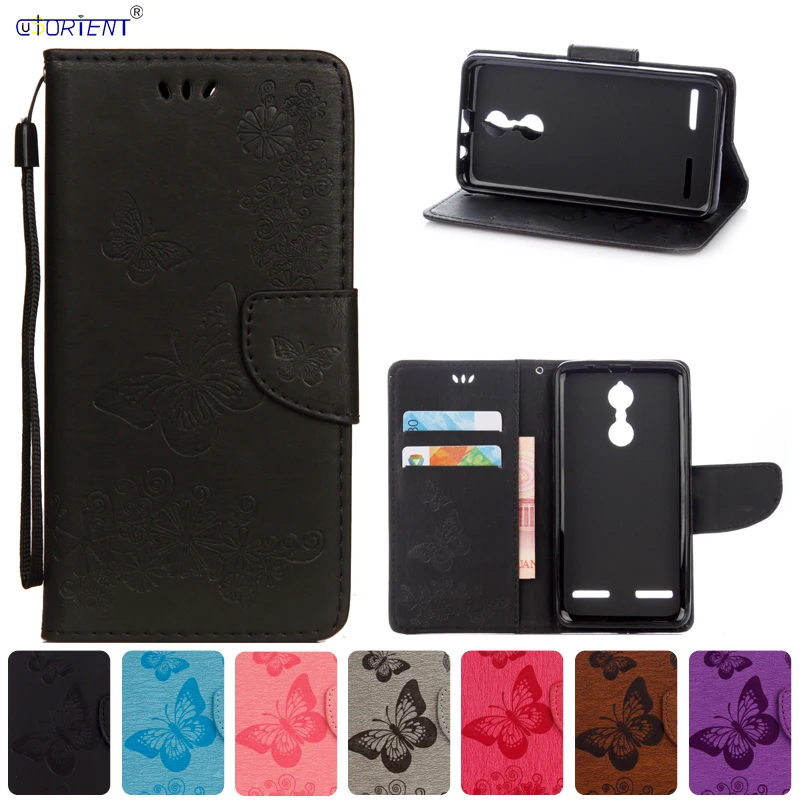 

For Lenovo K6 Butterfly Case for Lenovo Vibe K6 K 6 Case Phone Cover for Lenovo Vibe K6 K33a48 K33 a48 Flip Leather Wallet Funda