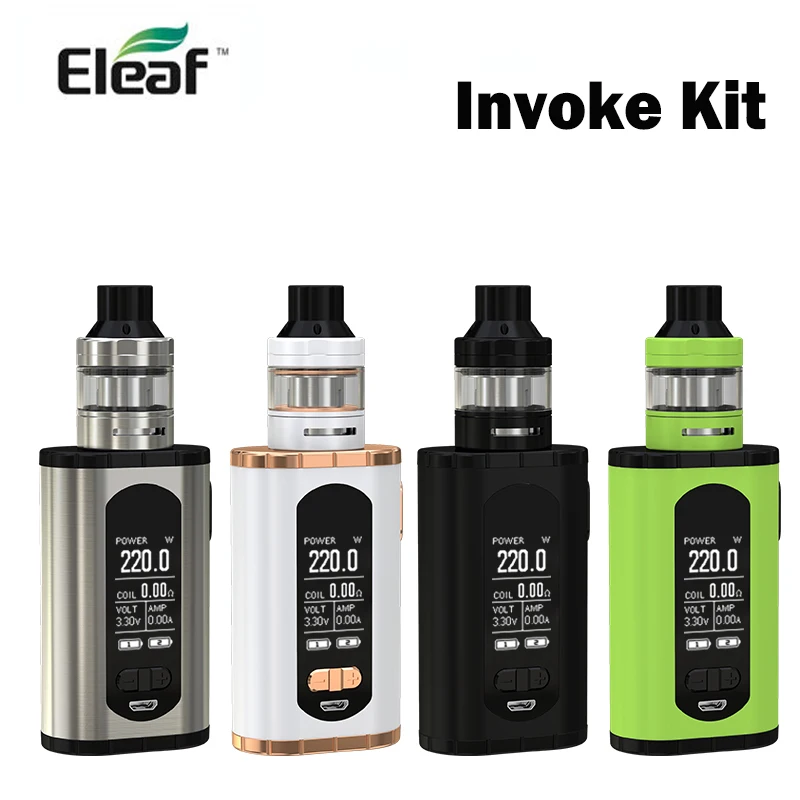 

Original Electronic Cigarette Eleaf Invoke with ELLO T Starter Kit with 220w Invoke Box Mod Vape 2ml/4ml ELLO T Atomizer Vaping