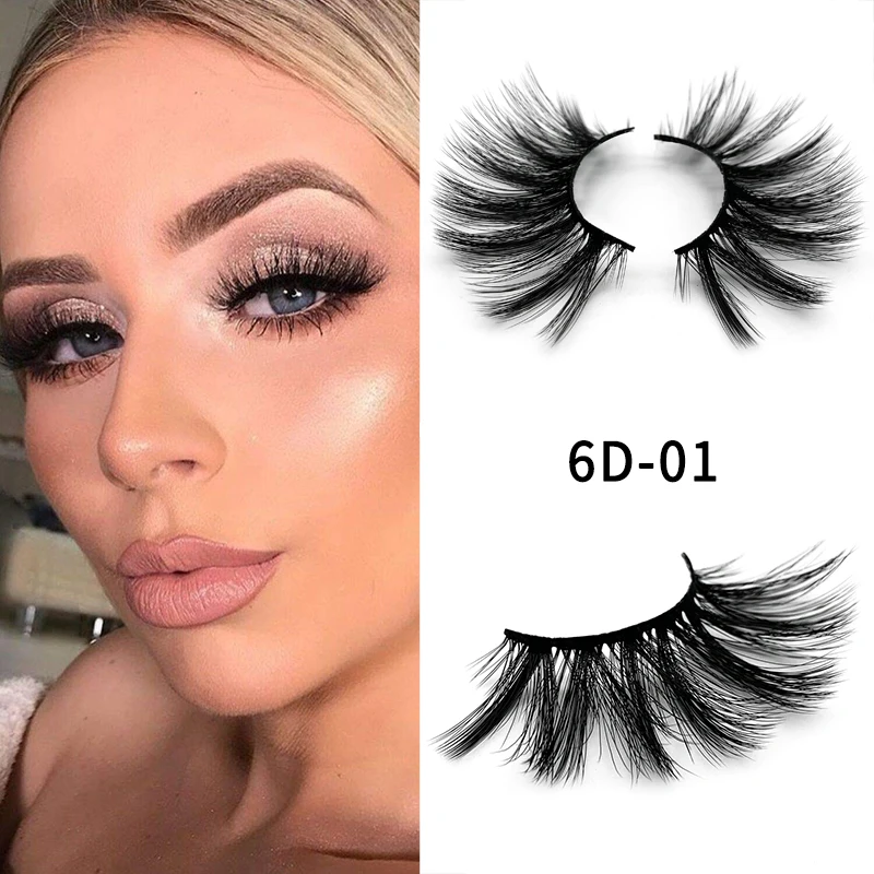 Ресницы 3D норковые длиной 25 мм для наращивания ресницы ручной работы