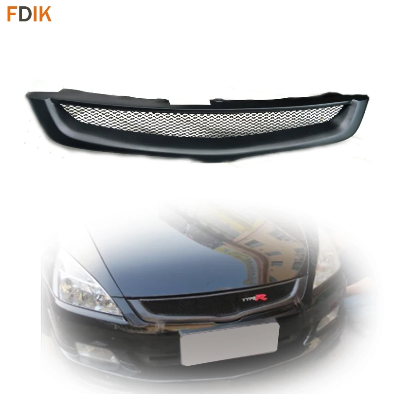 

Matte Black Resin Honeycomb Mesh Front Grille Bumper Intake Grill Inserts for Honda Accord 7th 2003-2007