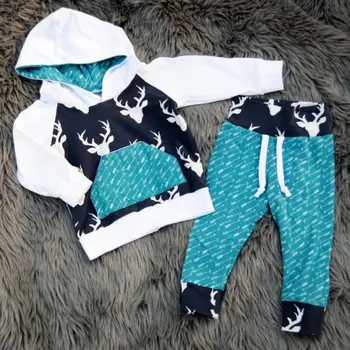 

Fashion Toddler Baby Boys Tops Hoodie Pants Home Outfits 2Pcs Set Clothes 0-4T c