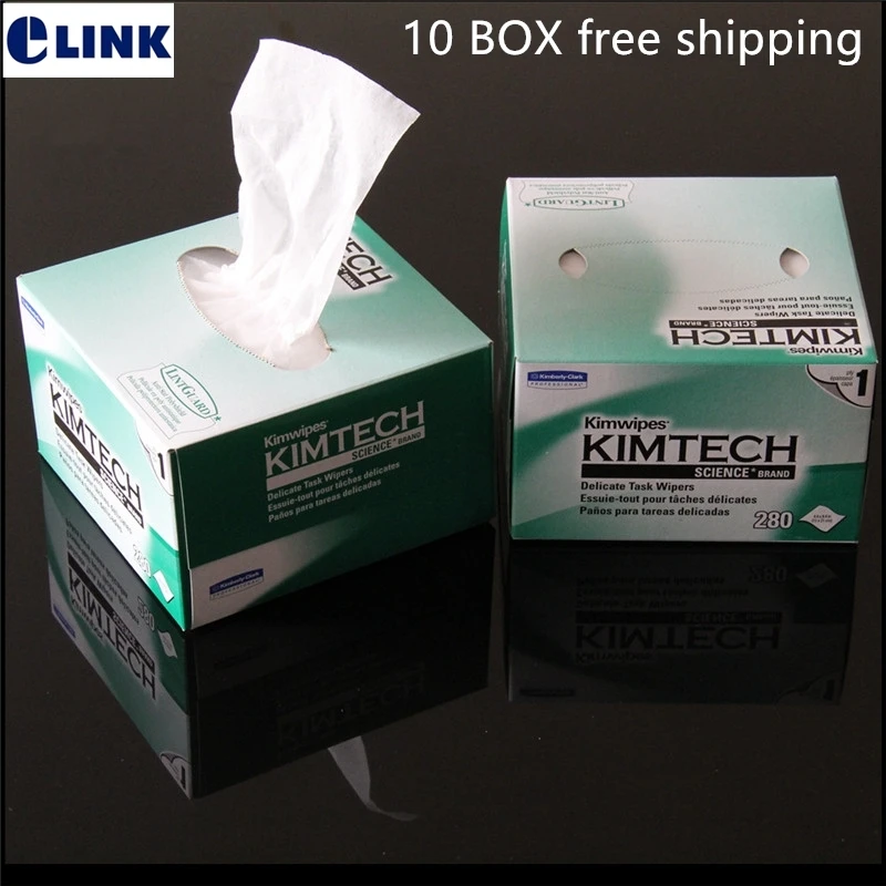 

10 BOX Fiber Optic Kimwipes Cleaning Wipes for fiber connector,optic Fiber Kimperly wipes,dust-free paper,fiber cleeaner Kimtech