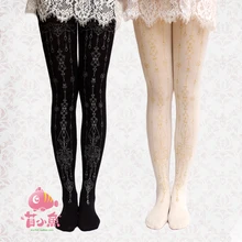Принцесса сладкий Лолита колготки оригинальная подвеска Роза Лолита печать бархатные колготки LKW111