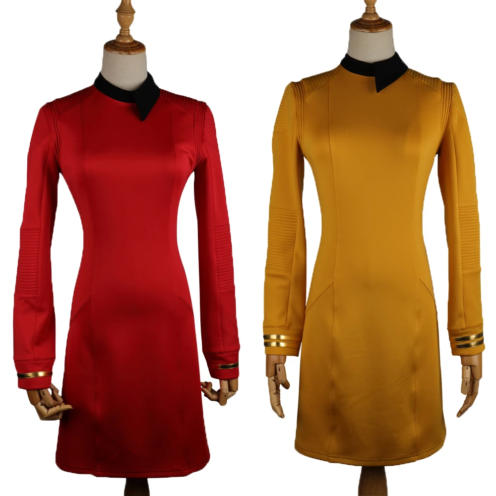 

New Star Trek Discovery Season 2 Starfleet Commander Female Uniform Dress Badge Costumes Woman Adult Cosplay Costume