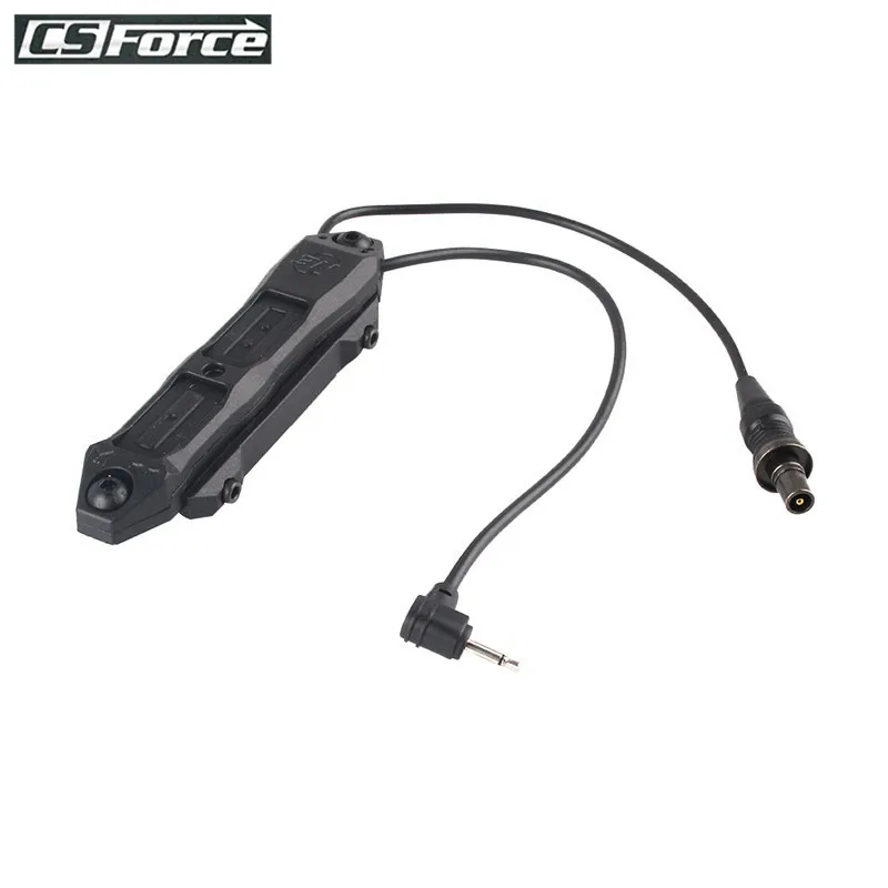 Interruptor de Pressão Remoto para m Caça ao ar Série Scout Arma Cauda Duplo Botão Livre Led Lanterna Peq 16a M3x Acessórios Luz