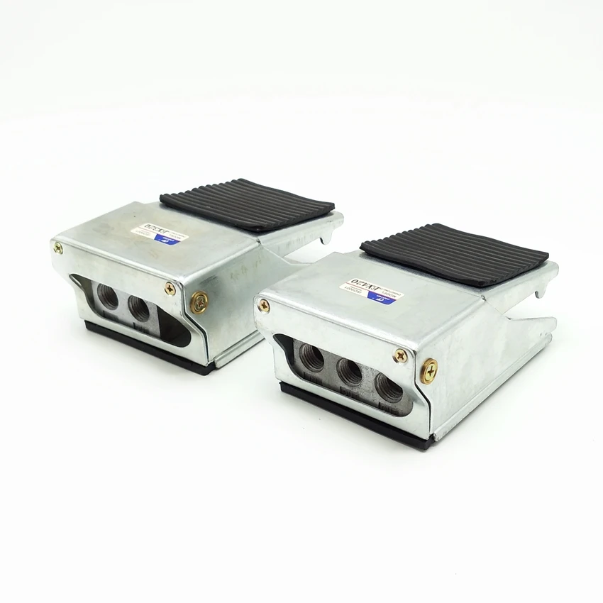 

FV420 2 Position 4 Way Pneumatic Foot Valve Pedal Valve FV-320 2 Position 3 Way 1/4" Nonslip Rubber Momentary Foot Valve