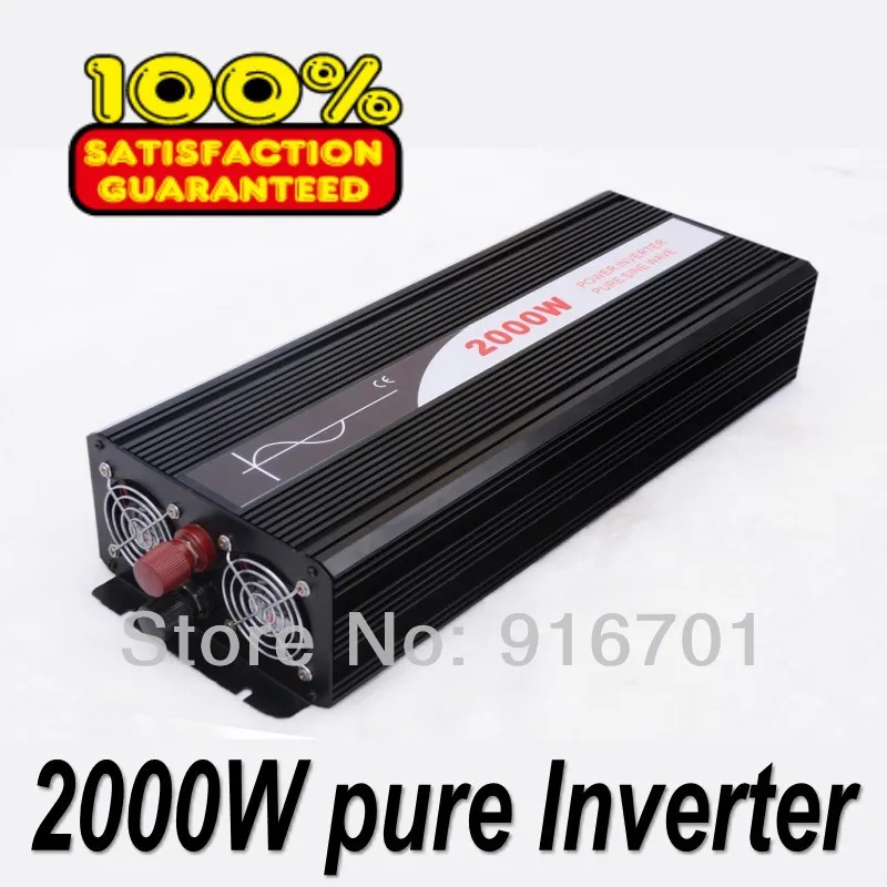 

Off Grid 2000w DC12V/24V, AC110V/220V, Pure Sine Wave Solar Inverter or Wind Inverter, Surge 4000w, 50Hz/60Hz , Single Phase