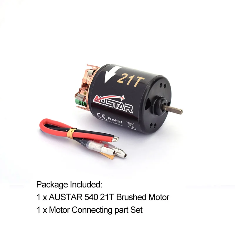 AUSTAR RS 540 21T 3 17 мм модифицированный щеточный двигатель для 1/10 Axial SCX10 RC4WD D90