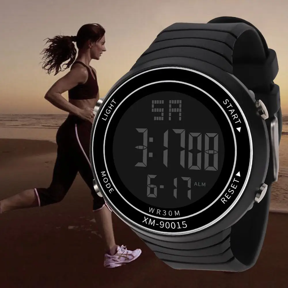 Светящиеся модные женские часы спортивные роскошные montre femme простые водонепроницаемые электронные парные цифровые часы reloj mujer F4