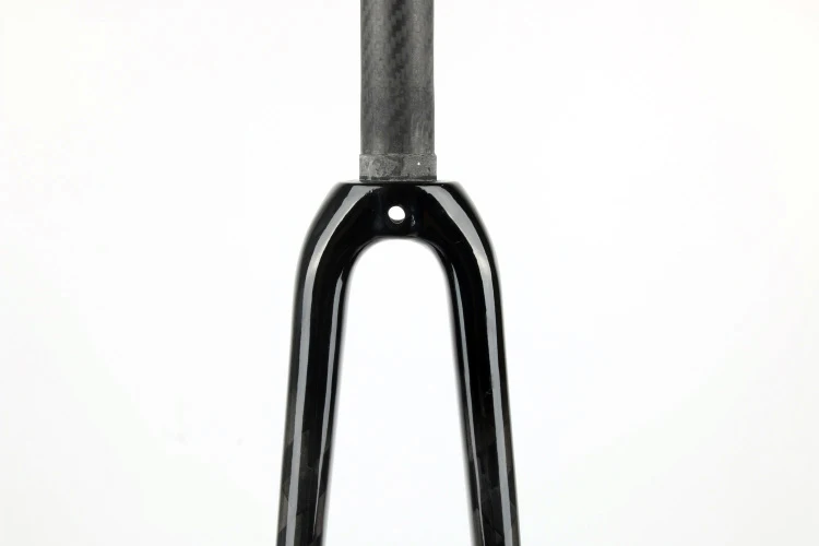 Вилка для шоссейного велосипеда из углеродного волокна, 700C, жесткая вилка, 1 1/8 дюйма, 28,6 мм, суппорт, тормозные вилки для шоссейного велосипеда, 12 K, глянцевая углеродная вилка