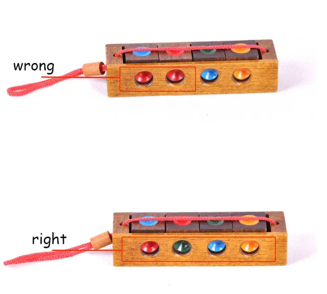 Деревянная игрушка разблокировка цвет C головоломка Классический смешной Конг Мин замковые игрушки интеллектуальная развивающая для