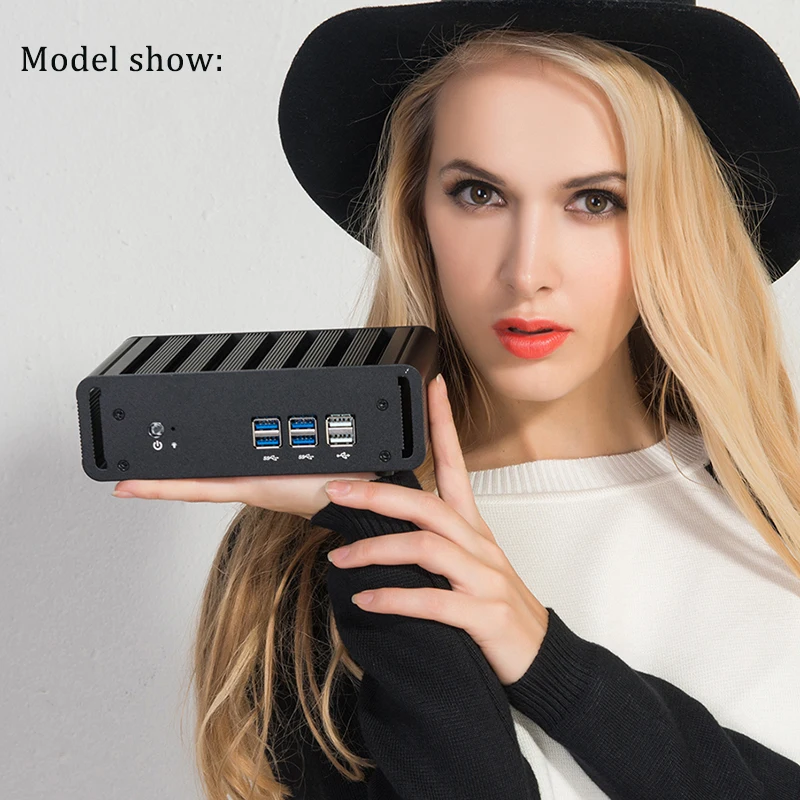  Mini PC Intel Core i7 PCs Fanless Windows Ubuntu DDR3L HTPC TV box Wifi Hdmi 6*USB minipc Office Ga