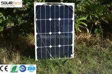 Solarparts 2pcs 30W semi flexible solar panel 12V solar cell system DIY kits RV marine camping