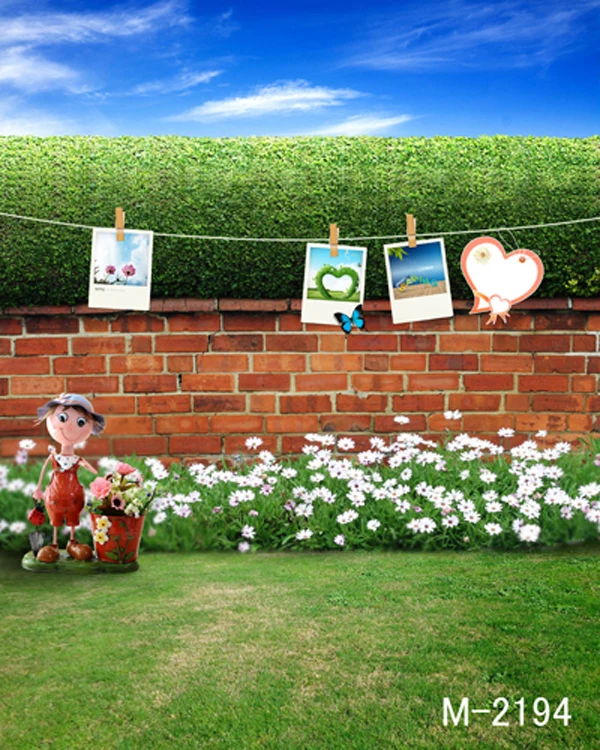 

200 * 300CM backgrounds for photo studio Cloth photography background Home Furnishing background toy red brick wall green m-2194