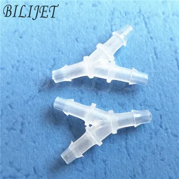 

50pcs Cheapest eco solvent plotter Y shape ink tube connector 4X3MM Mimaki Mutoh Allwin Zhongye ink pipe clips 4.2X2.8MM 4X2.5MM