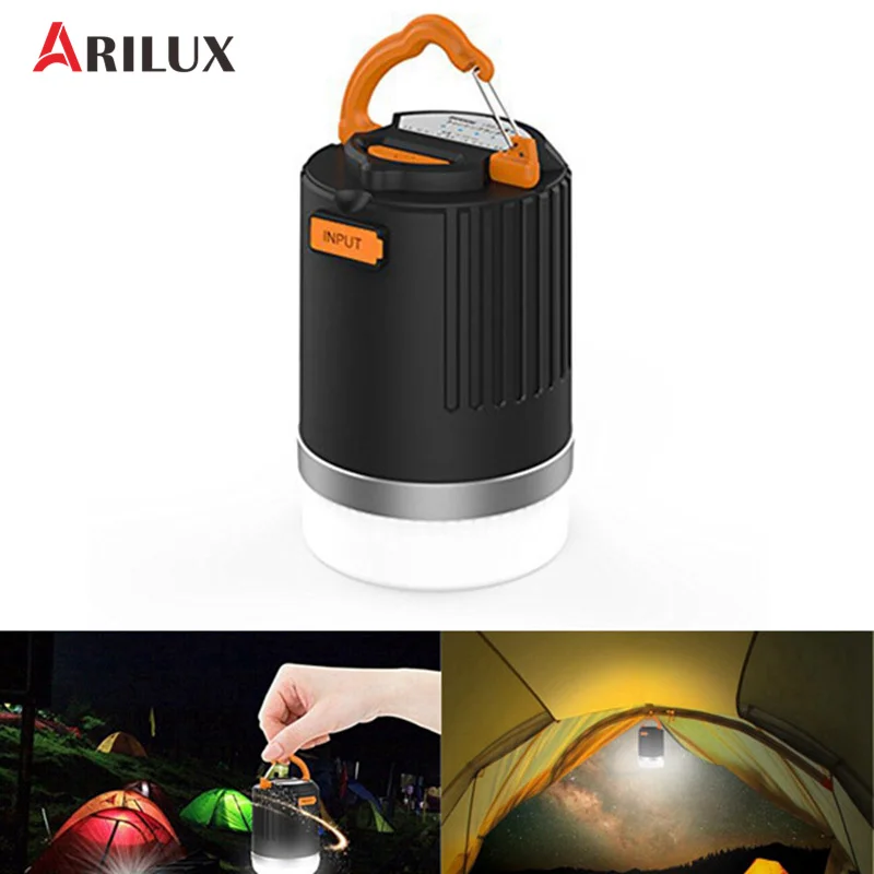 

ARILUX Portable Outdoor Light Camping Lantern 440 Lumens Multifunction USB Rechargeable LED Light With 10400mAh Power Bank