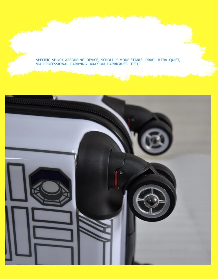 Star Wars R2D2 Робот Rolling Чемодан Spinner бренд дорожного чемодана